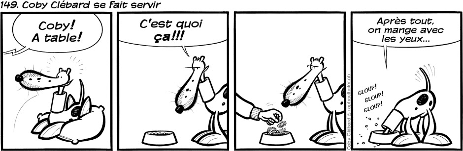149. Coby Clébard se fait servir