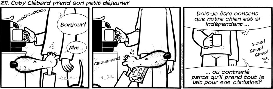 211. Coby Clébard prend son petit déjeuner