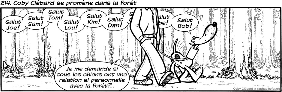 214. Coby Clébard se promène dans la forêt